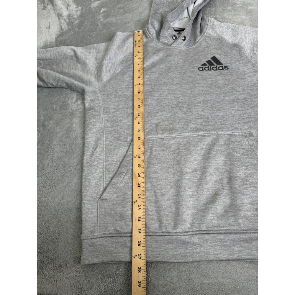 Adidas Climawarm Pullover Hoodie Men's Size Large Gray - Picture 9 of 10